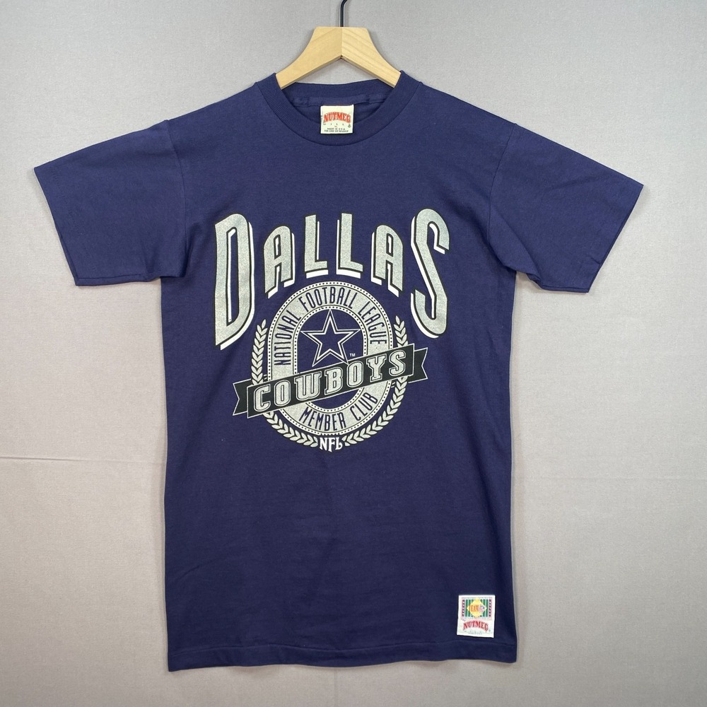 Nutmeg Mills T Shirt Mens S Cowboys Club Single Stitch 90s Vintage USA